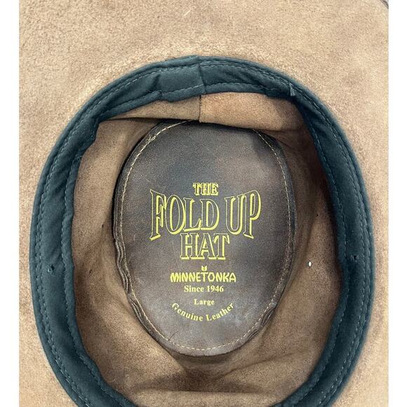 Minnetonka Unisex Brown The Fold Up Hat / Size- Large - Picture 8 of 10